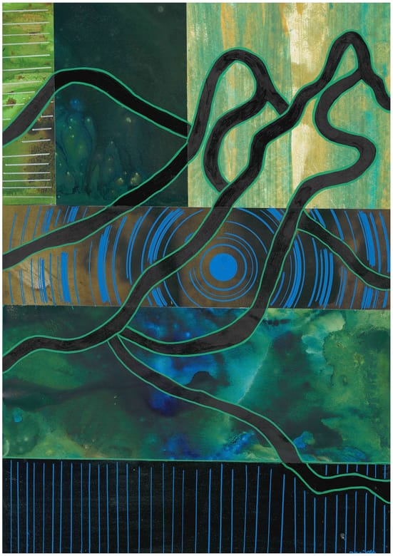 An Atlas of Quiet Madness, Mixed media on paper