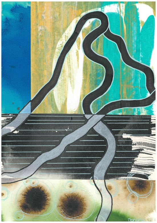 Chaos That Reorders the Soul, Mixed media on paper